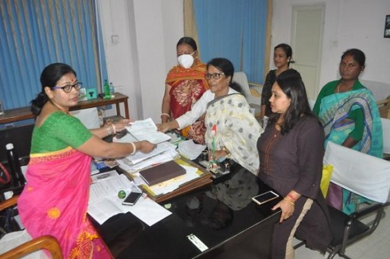 Minor Girl was Raped in Gandhigram : Women Congress representatives placed deputation to the Women Commission to arrest the rapist Minor Girl was Raped in Gandhigram : Women Congress representatives placed deputation to the Women Commission to arrest the rapist